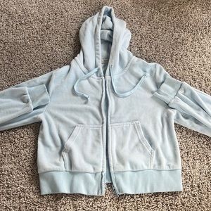 Blue velvet brandy Melville zip up